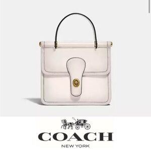 Coach Willis 18 Top Handle Brass Chalk
